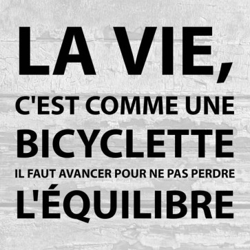 La vie, c'est comme une bicyclette