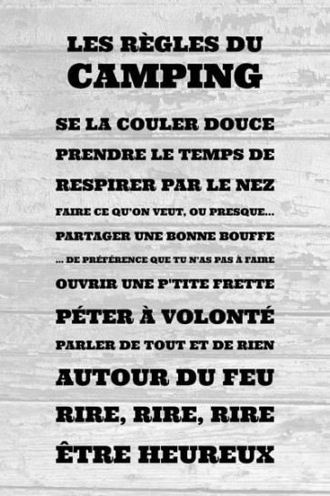 Les règles du camping