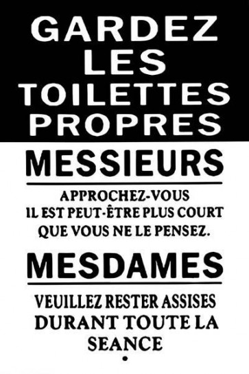 Gardez les toilettes propres