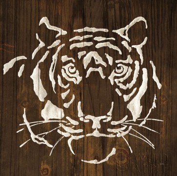 Chris Paschke - White Tiger on Dark Wood