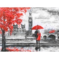 Arthur Heard - London View - Big Ben II - Red