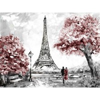 Arthur Heard - Paris View - Eiffel Tower I - Red