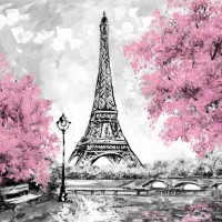 Arthur Heard - Paris View - Eiffel Tower I - Purple