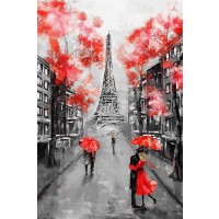 Arthur Heard - Paris View - Eiffel Tower X - Red Umbrellas