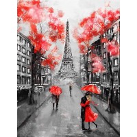 Arthur Heard - Paris View - Eiffel Tower X - Red Umbrellas