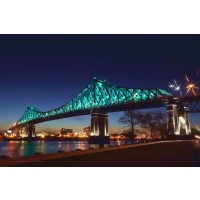 Montreal - Jacques Cartier Bridge At Night