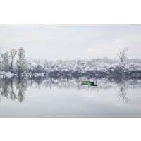 Tim Clarkson - Fishing Boat On Frozen Lake