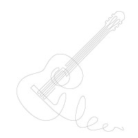 Line Art - Guitar - Acoustic Sketch