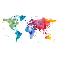 Maps - Watercolor Rainbow