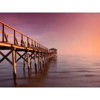 Dennis Aquino - Wooden Beach Structure Sunset