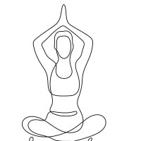 Line Art - Yoga - Inhale I