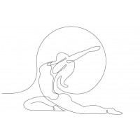 Line Art - Yoga - Reach For It