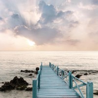 Erma Miles - Blue Jetty on a Sunny Evening