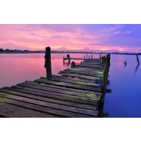 Dennis Aquino - Aging Wooden Jetty At Purple Dawn II