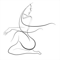 Line Art - Woman - Sketch Of Woman Body III