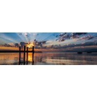 Dennis Aquino - Wooden Clean Landing Jetty Sunset