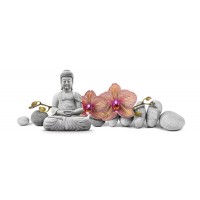 Darija Mile - Buddha in Meditation With Orchids I
