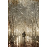 Paris - A Couple Walking In Night Lights