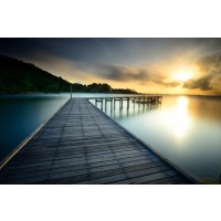 Dennis Aquino - Wooden Clean Landing Jetty Sunset