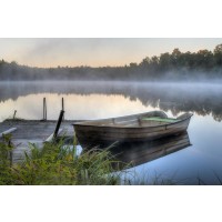 Boat - Misty Morning at the Lake