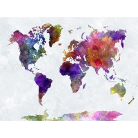 Map Lovers - Purple Aquarelle