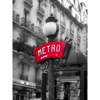Assaf Frank - Metro sign post, Montmarte, Paris