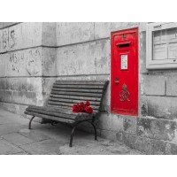 Assaf Frank - Bunch of roses on a bench, Birgu, Malta