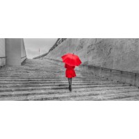 Assaf Frank - Tourist with red umbrella, Malta