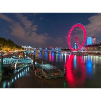 Assaf Frank - London city skyline with London Eye over river Thames, UK