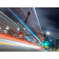 Assaf Frank - London city street with strip lights