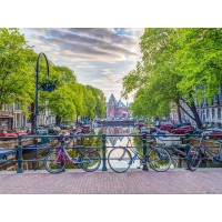 Assaf Frank - Bicycles parked along the canal, Amsterdam