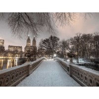 Assaf Frank - Central park Bow Bridge with Manhattan skyline, New York, AF20160117-746