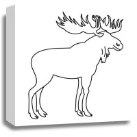 Line Art - Moose - Sketch