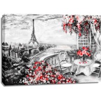 Arthur Heard - Paris View - Eiffel Tower III - Red