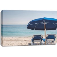 Lucille Greer - Blue Beach Set (Chairs and Umbrella)