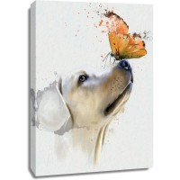 Dog - Golden Retriever with Butterfly