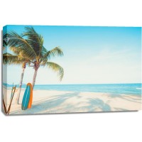 Anna McCormick - Surf Board on Tropical Beach