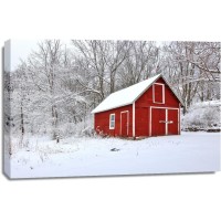Codey Wicks - Winter - Lone Red Barn in the Forest