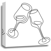 Line Art - Wine Glass - Cheers