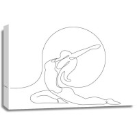Line Art - Yoga - Reach For It