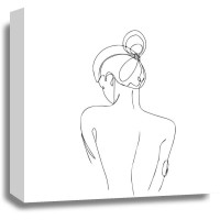Line Art - Woman - Line Drawn Of A Female Upper Body I