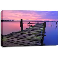 Dennis Aquino - Aging Wooden Jetty At Purple Dawn II