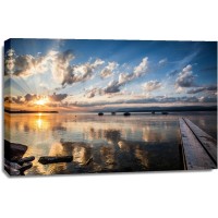Roderick Nichols - Wooden Landing Jetty - Beach Sunset