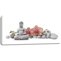 Darija Mile - Buddha in Meditation With Orchids I