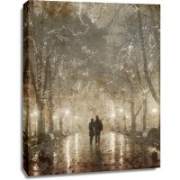 Paris - A Couple Walking In Night Lights
