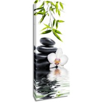 Omar Olavie - White Orchid with Black Stones