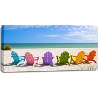 Dolores Flowers - Beach - Rainbow Chairs