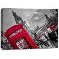 Assaf Frank - London Houses of Parliment telephone box and stormy clouds
