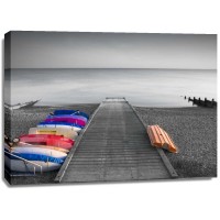 Assaf Frank - Kayaks on the side of pier