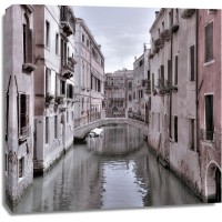 Assaf Frank - Old buildings with small bridge over narrow canal-Venice-Italy